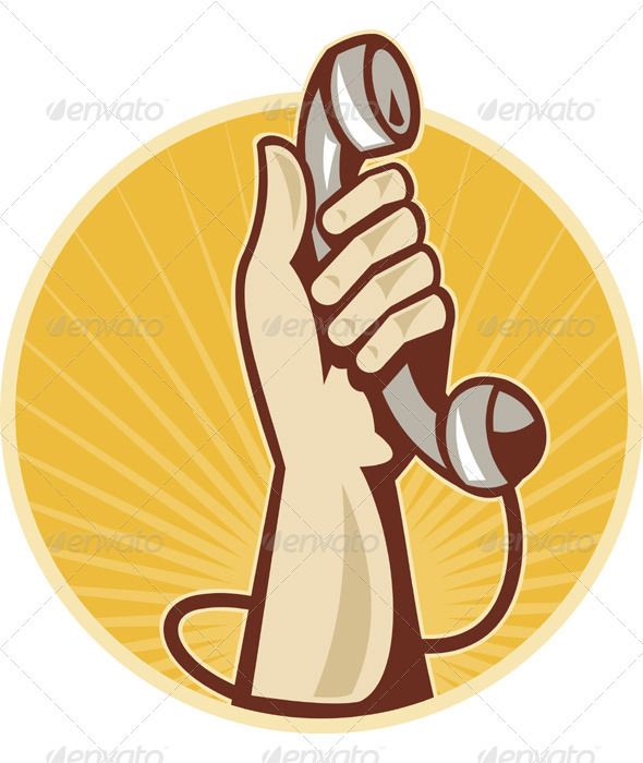 590x700 Hand Holding A Retro Style Vintage Phone Vintage Phones, Vector