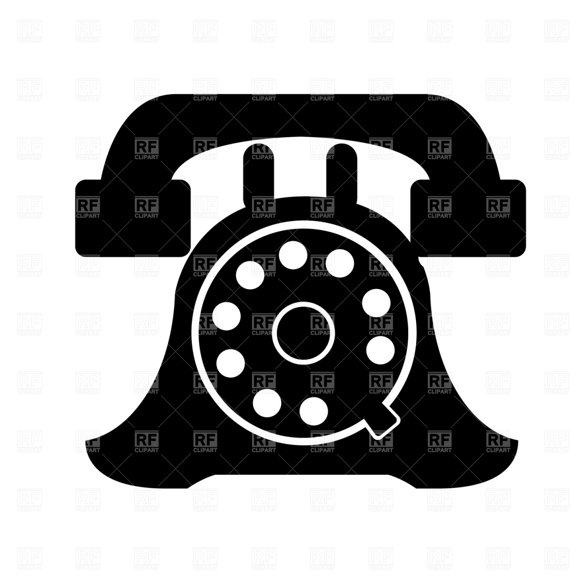 1200x1200 Telephone Receiver Icon Vector Image Vector Artwork Of