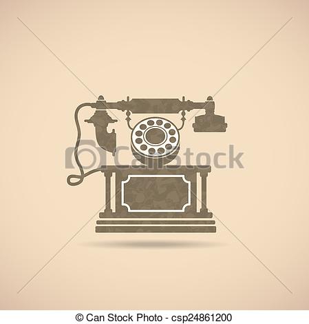 449x470 Vintage Phone. Image Of An Old Phone In Vintage Style.