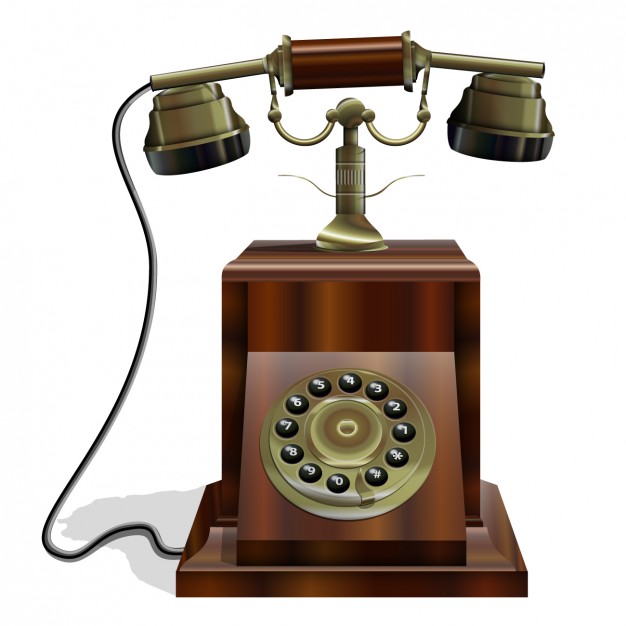 626x626 Vintage Telephone 3d Vector Free Download