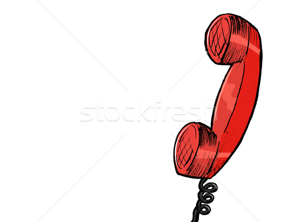 600x450 Red Vintage Phone Vector Illustration Oleksandr Kovalenko