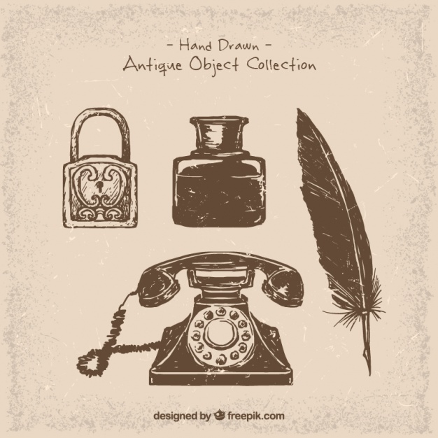 626x626 Drawn Telephone Vintage