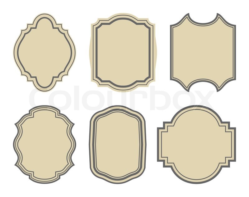 800x635 Illustration Set Of Stickers, Vintage Frames
