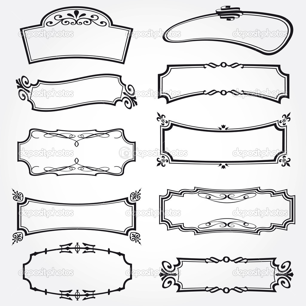 1024x1024 Picture Frame Set, Vintage Picture Frames Vintage Frame Vector