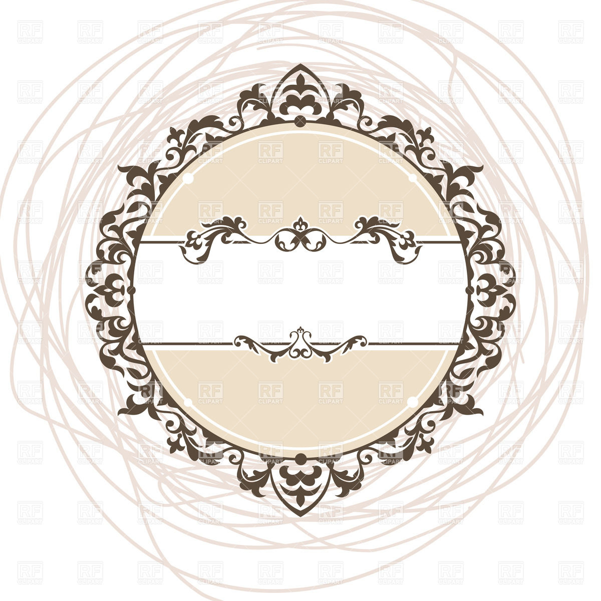 1200x1200 Round Vintage Frame Vector Image Vector Artwork Of Borders And