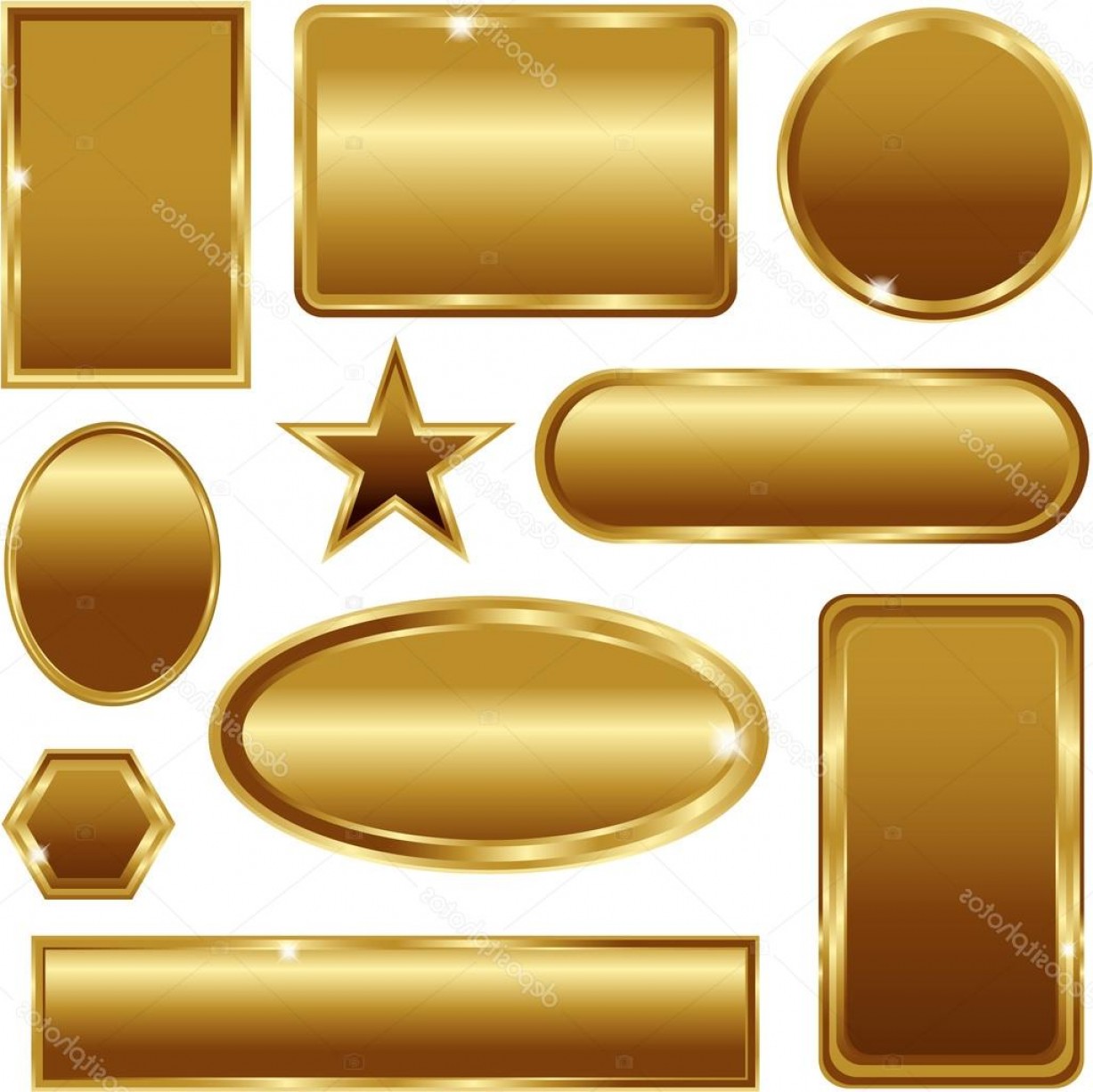 1227x1226 Stock Illustration Vintage Gold Frame Vector Banners Arenawp