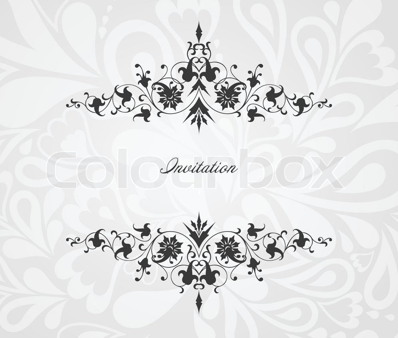 800x680 Vintage Floral Frame Vector Background Stock Vector Colourbox
