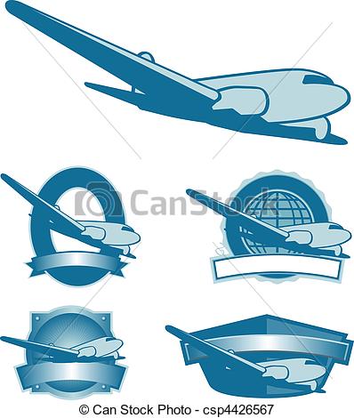 398x470 Vintage Plane Labels. Collection Of Vintage Airplane Label