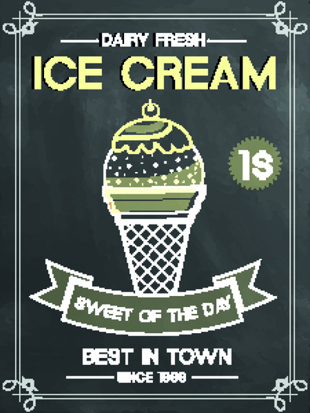 450x600 Ice Cream Vintage Poster Vector Free Vector In Encapsulated