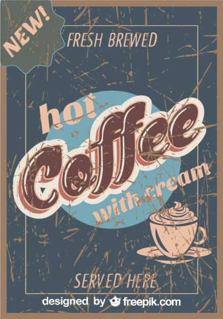 438x626 Vintage Coffee Shop Grunge Poster Vector Free Download