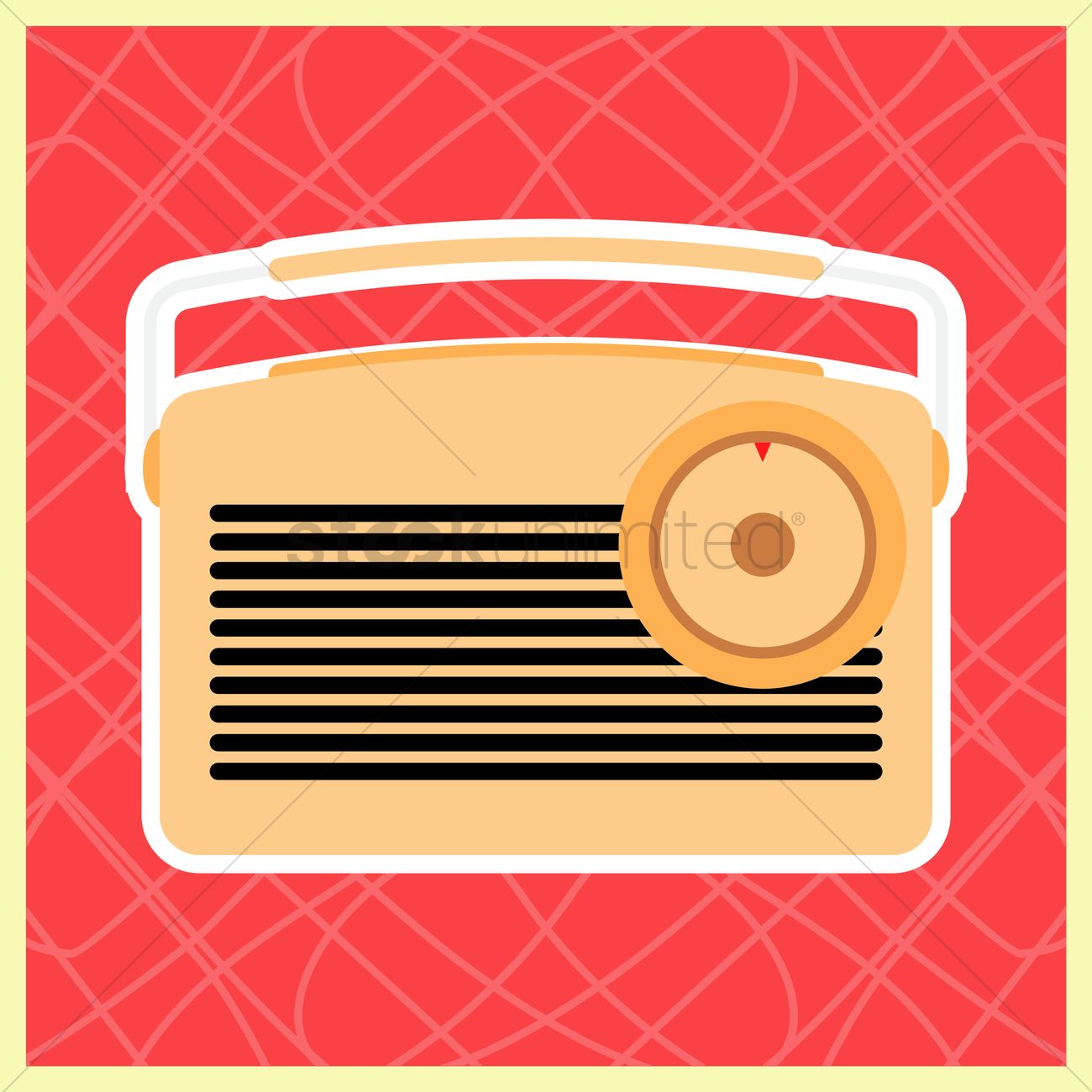 1300x1300 Vintage Radio Vector Image