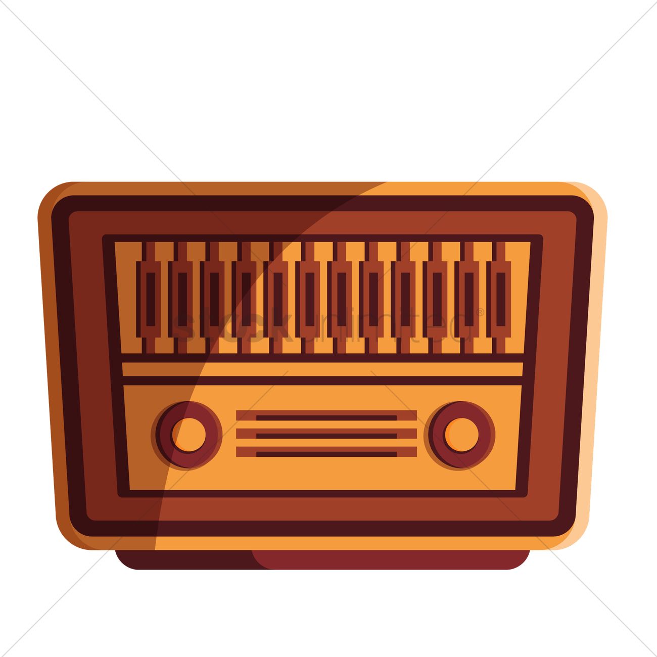 1300x1300 Free Vintage Radio Vector Image