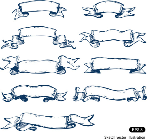 471x448 Hand Drawn Vintage Ribbon Benner Vector Free Vector In