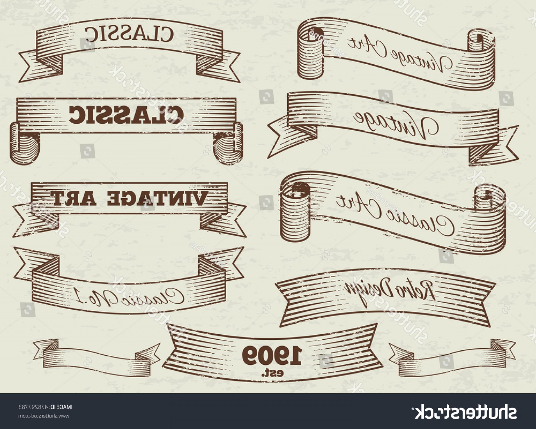 1800x1441 Vector Vintage Labels Banners Collection Classic Sohadacouri