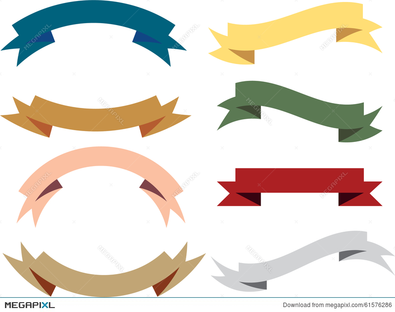 800x633 Vintage Retro Banner Ribbon Vector Collection Illustration