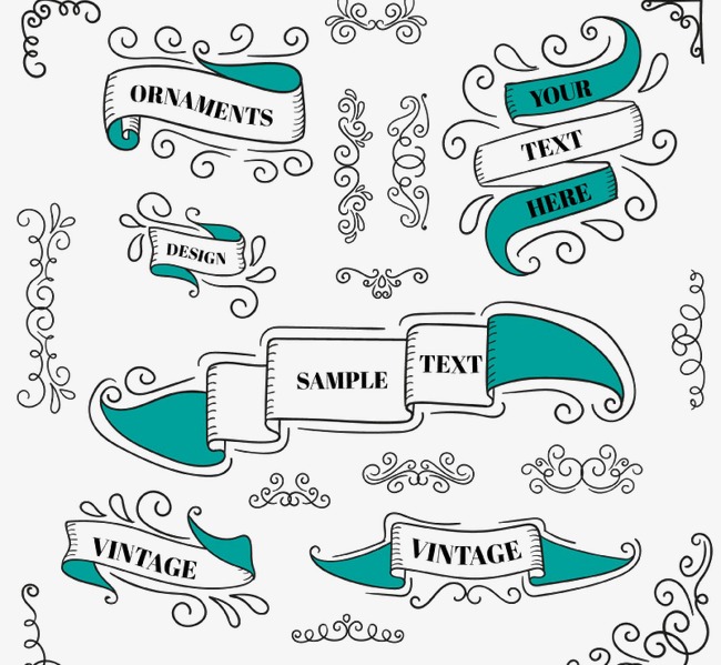 650x599 Pattern With Ribbon, Pattern Vector, Ribbon Vector, Retro Png And