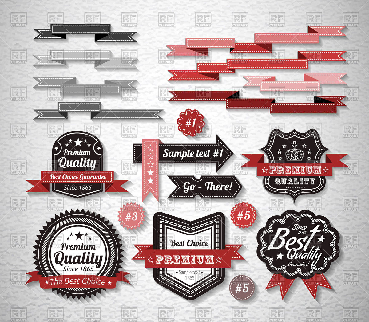 1200x1048 Royal Label And Vintage Ribbons Vector Image Vector Artwork Of