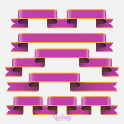 425x425 Vintage Purple Ribbons Vector Free Vector Download In .ai, .eps