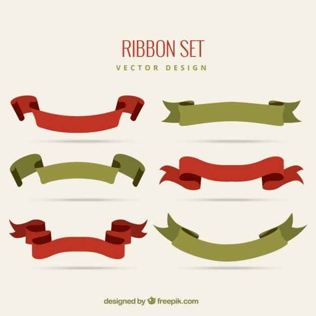 626x626 Vintage Ribbon Set Vector Free Download