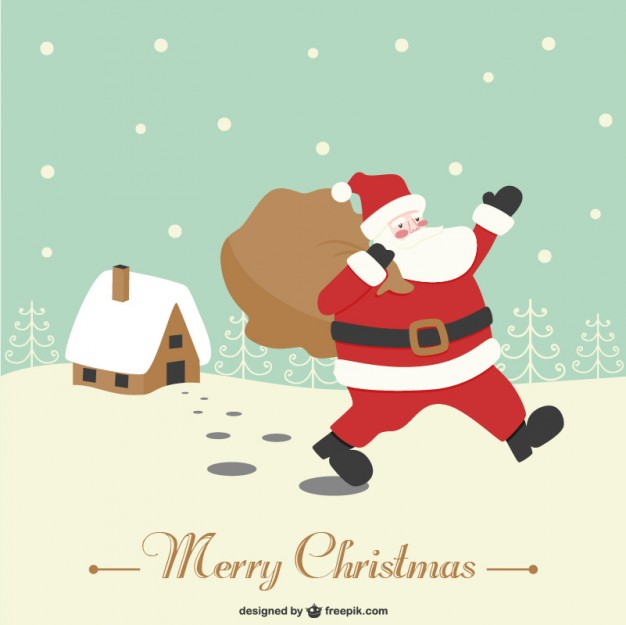 626x625 Retro Santa Claus Vector Vector Free Download
