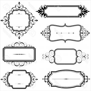 300x300 Retro Vintage Black And White Floral Scroll Banner Lazttweet