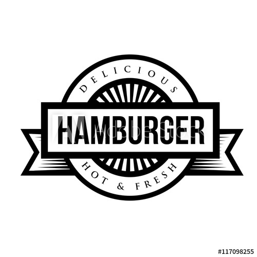 500x500 Hamburger Vintage Stamp Vector
