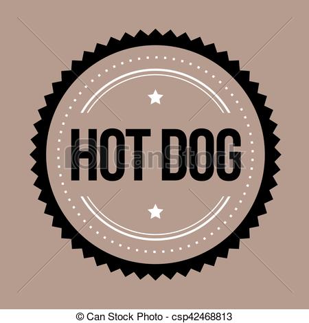 450x470 Hot Dog Vintage Stamp Vector.