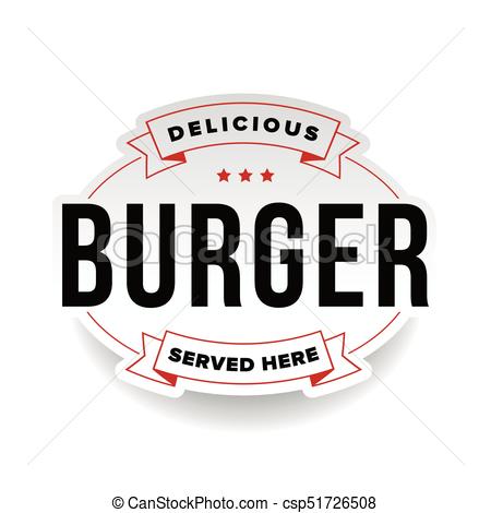 450x470 Burger Vintage Logo Stamp Vector.