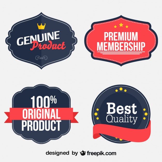 626x626 Retro Business Stickers Set Vector Free Download