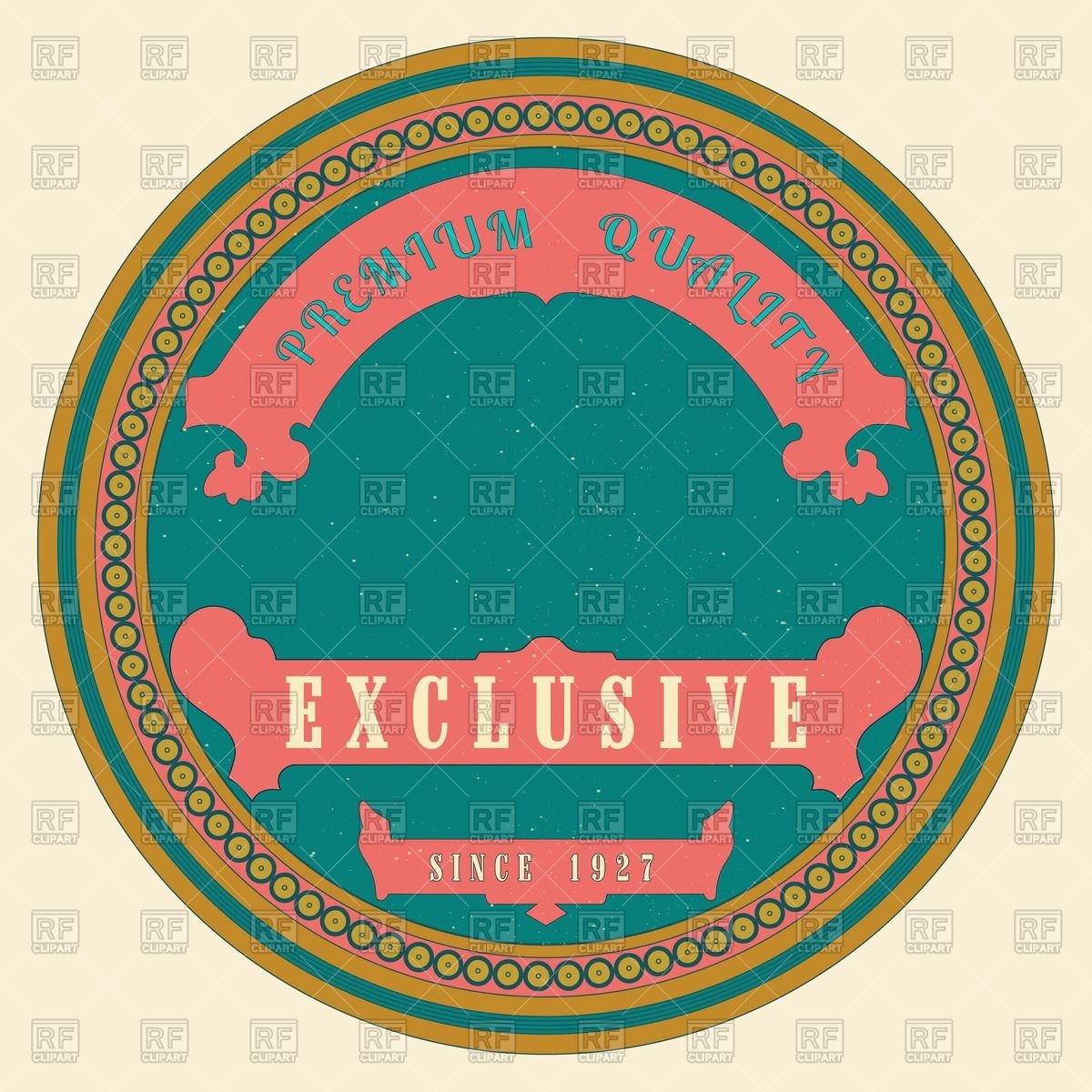 1200x1200 Retro Style Round Label