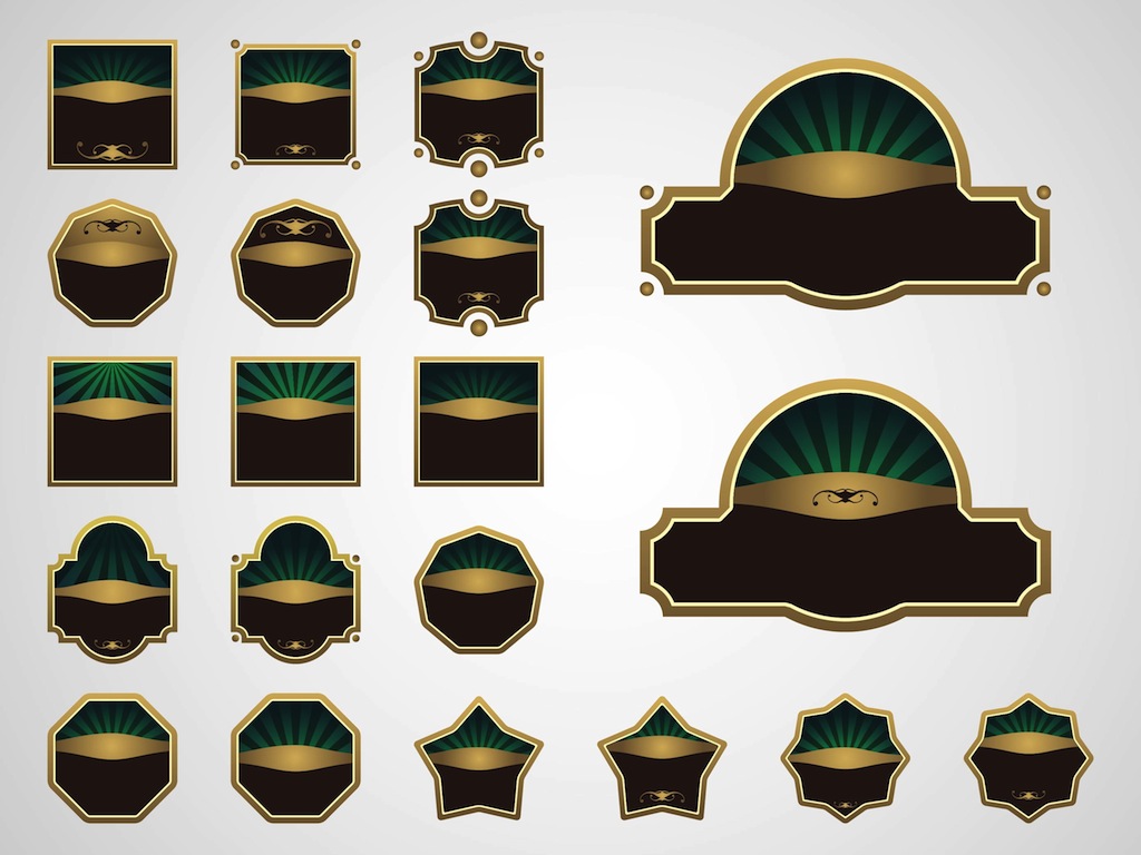 1024x768 Vintage Stickers Vector Art Amp Graphics