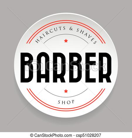 450x470 Barber Vintage Sign Sticker Vector.
