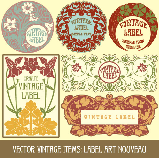 539x538 Vintage Stickers Vector 1 Vector Sources