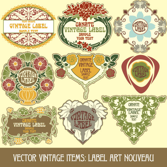 537x537 Vintage Stickers Vector 5 Vector Sources