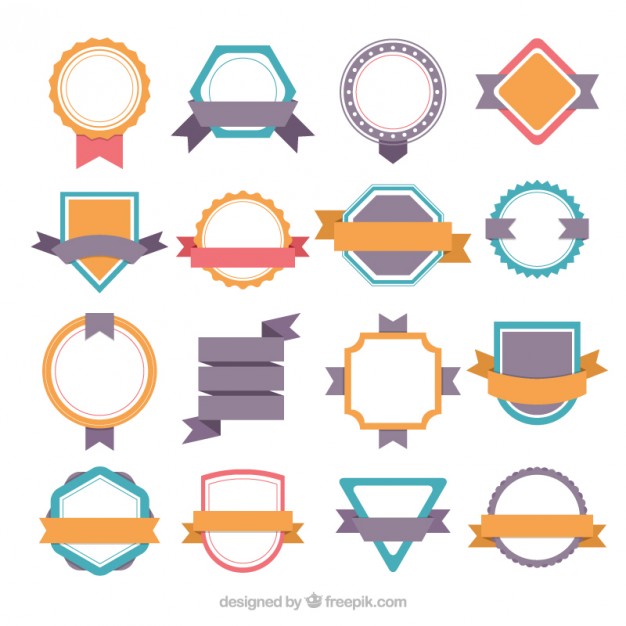 626x626 Cute Vintage Sticker Collection Vector Free Download