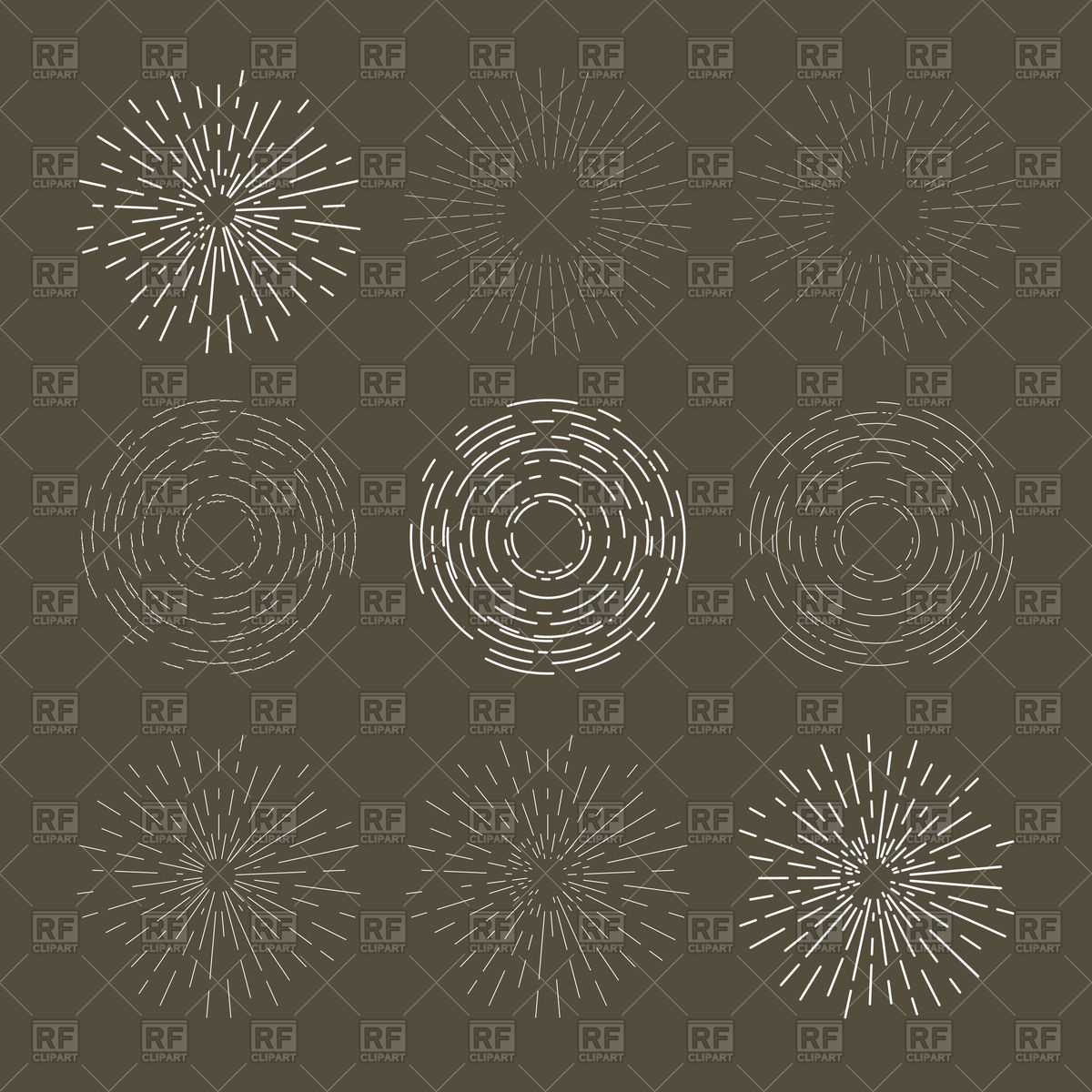 1200x1200 Vintage Sunburst Design