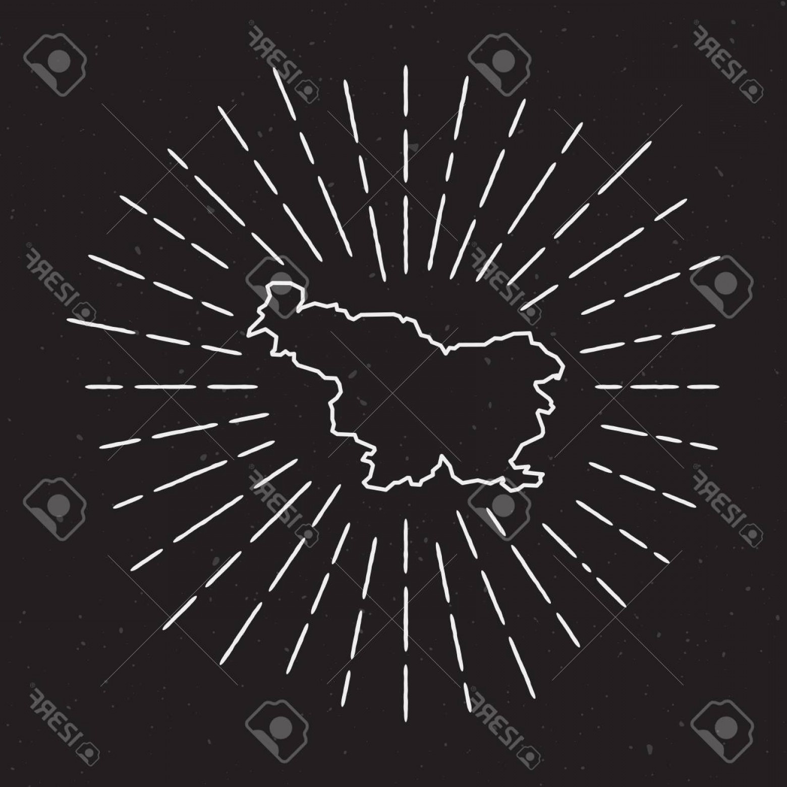 1560x1560 Photostock Vector Slovenia Vector Map Outline With Vintage