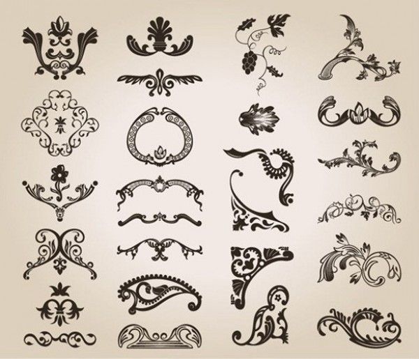 Vintage Swirls Vector at GetDrawings | Free download