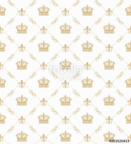 455x500 Retro Royal Background Seamless Pattern, Great Design For Any