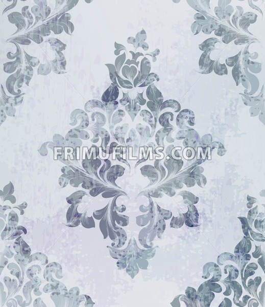 519x600 Vintage Old Paper Texture Vector. Luxury Baroque Pattern Wallpaper