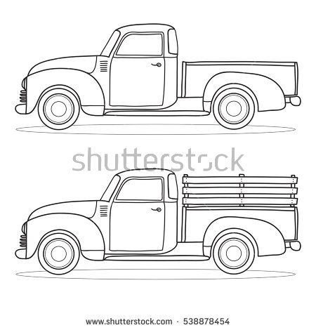 450x470 Collection Of Pickup Truck Outline Drawing High Quality