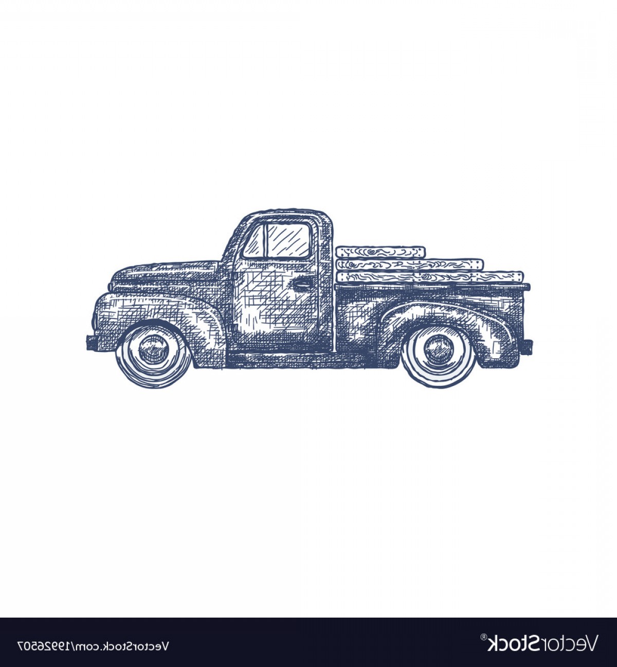 1200x1296 Vintage Truck Vector Shopatcloth