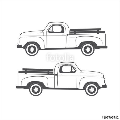 500x500 Vintage Truck Element Design Stock Image And Royalty Free Vector