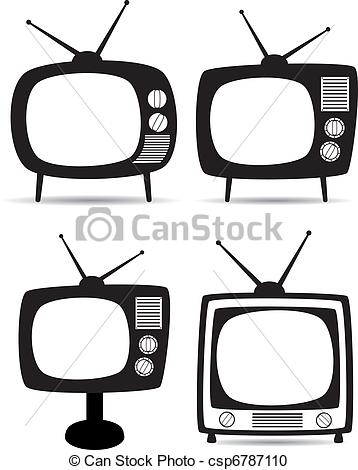 358x470 Tv Clipart Vector