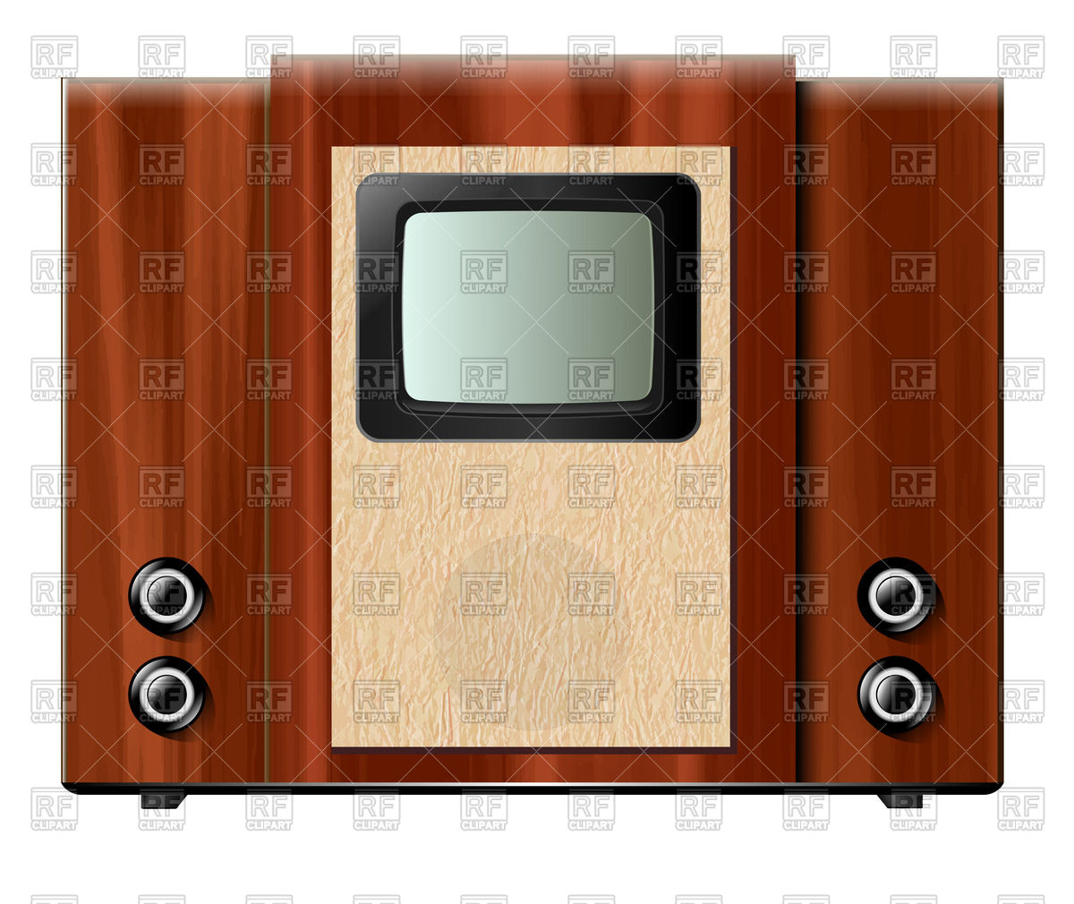 1200x1010 Old Tv In Wooden Box