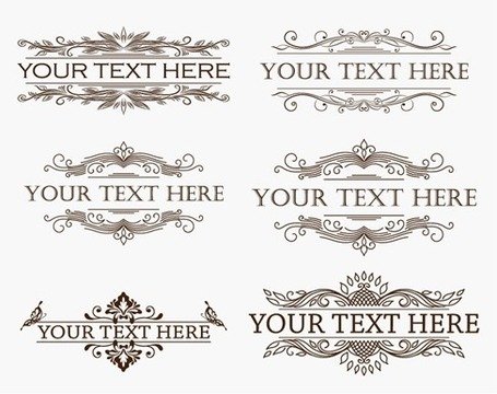 455x360 Free Vintage Menu Design Elements Vector Set Clipart And Vector