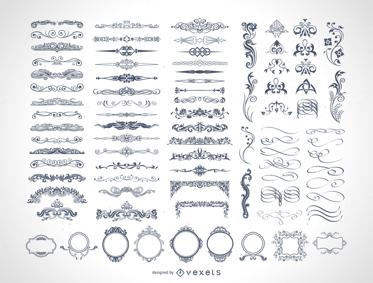 752x570 85 Free Vintage Vector Ornaments
