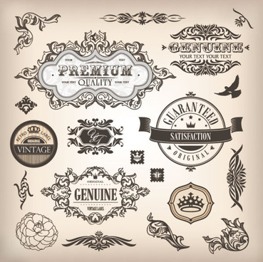 369x368 Free Vintage Design Element Vectors Free Vector Download (33,016