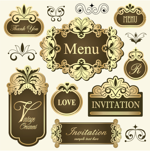 500x502 Vintage European Pattern Frame Vector Material Vector Sources