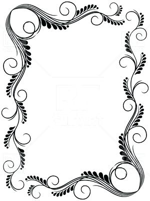 300x400 Vintage Floral Frame Vector Free Download